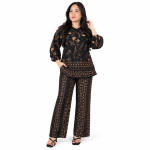 Women’s Black Printed Co-Ord Two Piece Set